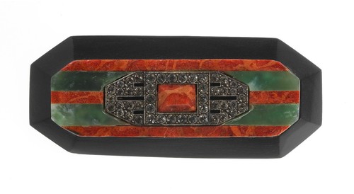 Art deco style brooch - brooch, in