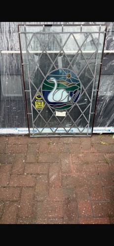 Vintage leaded stained - leaded, glass