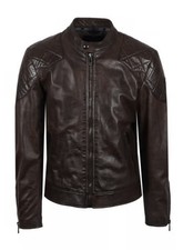 Iconic Belstaff Outlaw Leather Jacket Dark Earth Large   UK40/IT50 RRP £1295