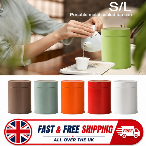 Round tea tin - tea, tinplate