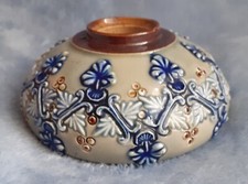 Exquisite Late 19th Century Doulton "Lambeth Ware" Inkwell