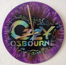 Ozzy Osborne record wall clock.. Black sabbath..recycled vinyl.. Motorhead 
