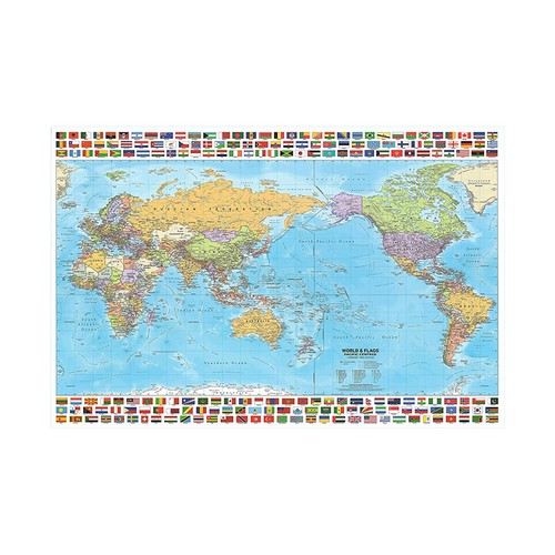 Large political world map - large,