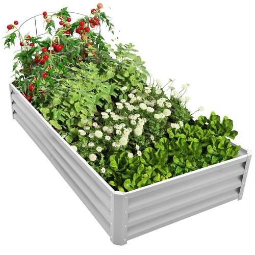 Galvanised steel raised garden - steel,