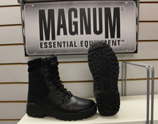 Magnum Waterproof Boot Stealth 8" Black Leather Tactical / Uniform UK 6 EU 39
