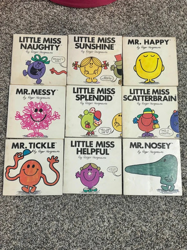 Lot vintage mr men - 9, 80's