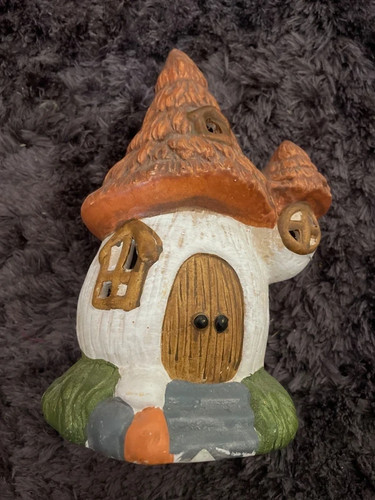 Ceramic fairy house tea light - ceramic,