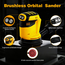 Brushless Orbital Sander, Cordless Random Orbit Sander For Dewalt 18/20V Battery