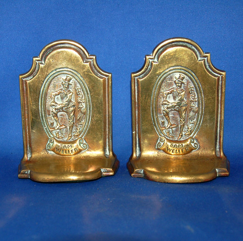 Heavy pair brass bookends - heavy,