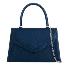 Women's Diamante Satin Clutch