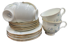 Sadler Wellington 6 Cups 5 Saucers 6 Side Plates  'Harebell' bone china