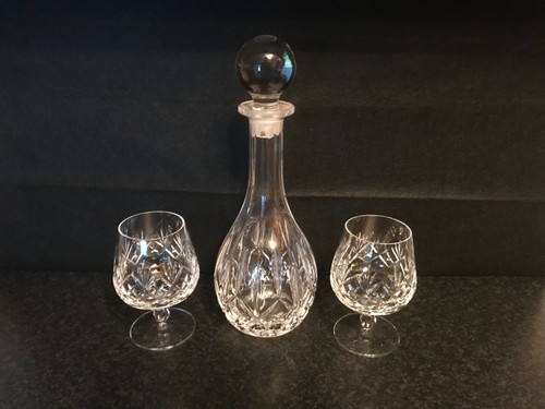 Vintage crystal decanter and - crystal,
