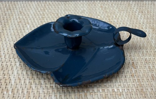 Vintage enamel candle holder - vintage,