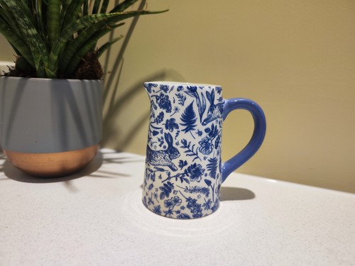 Blue white ceramic - &, jug,