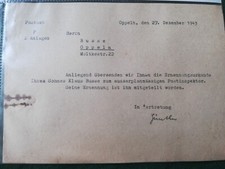 German WW2 Document For A Job