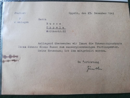 German ww2 document for job - a,