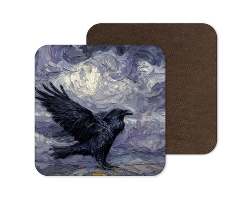 Black raven crow bird stormy - raven,