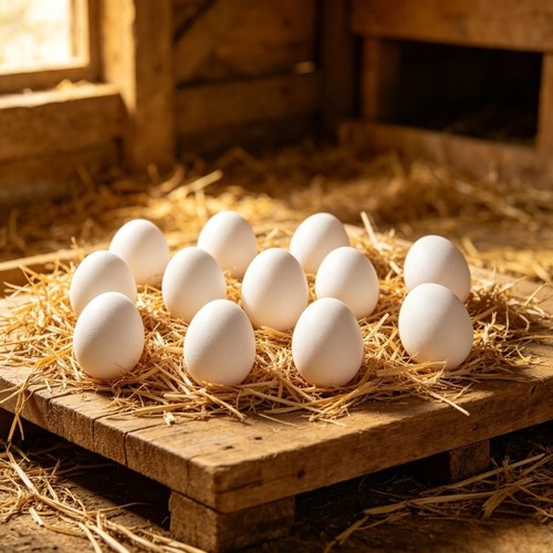 Simulated pigeon eggs plastic - simulated,
