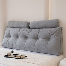 Wedge Headboard Pillow Large Ergonomic Backrest Support Cushion Removable Cover