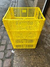 4x yellow Small Stackable Storage Crates (Ideal for Light use Only)