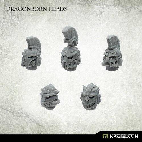 Kromlech dragonborn heads - heads, (10)