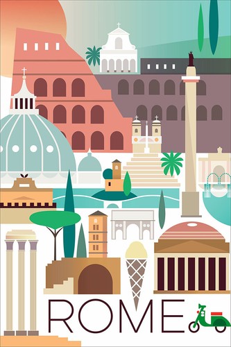 Rome city landscape - city, travel