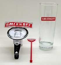 SMIRNOFF 25 ml OPTIC + GLASS & STIRRER - PUB HOME BAR SPIRIT DISPENSER TALL