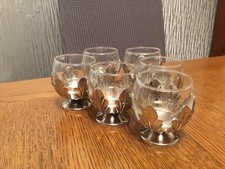 Vintage Set of 6 Silver Leaf