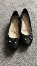 Clarks black patent - black, size