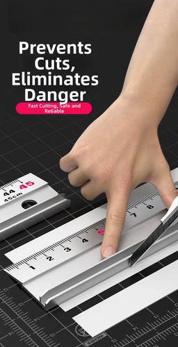 Aluminum alloy safety ruler - alloy,