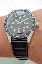 Vintage Longines Wittnauer Jubilee 666 skin Diver watch 62MAS bezel manual wind