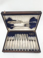 Vintage Viners Silver Plated His Majesty The King 14 Piece Cutlery Set Boxed 
