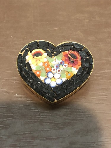 Vintage micro mosaic - micro, heart