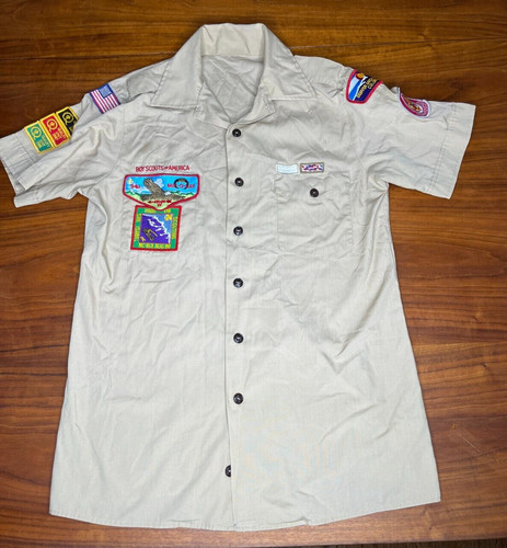 Vintage boy scout shirt poly - vintage,