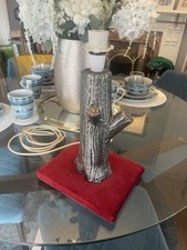 Handcrafted Metal Tree Trunk Style Table Lamp