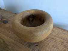 Turned Kauri Burl Olive Wood Bowl Vintage Retro Kitchenalia Mortar Decor Prop