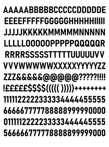 Alphabet self adhesive - alphabet, self-adhesive
