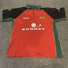 Zimbabwe Cricket Polo T-Shirt Vintage Jersey Bata Adult ZCU Sporting Memorabilia