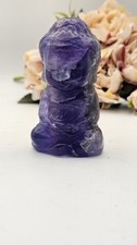 Purple Fluorite Buddha Carving