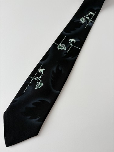 Vintage necktie 40s 50s hand - 50s,