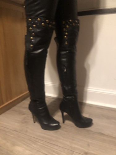 Carvela black over the knee - over,