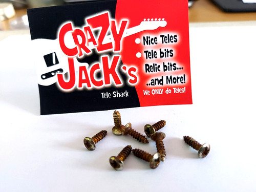 Aged pickguard screws - screws, (relic)