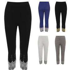 Womens Sequin Leggings Ladies