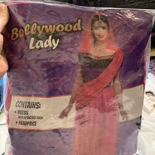 Bollywood Lady Jasmine Arabian Princess Hindu Fancy Dress Costume - Size M