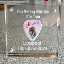 Guitar pick Acrylic  Display frame. Can be personalised. Pick not included.