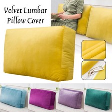 Unstuffed Velvet Sofa Back Cushion Cover Large Rectangular Cushion Pillow Case