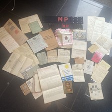 RARE GENUINE WW2 MILITARY POLICE ARMBAND, BEDPLATE & Ephemera