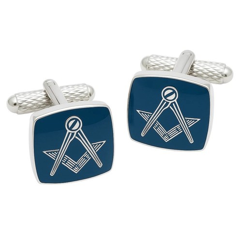 Masonic sign cufflinks rhodium - sign,