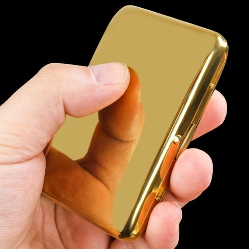 Gold mirror metal cigarette - gold,
