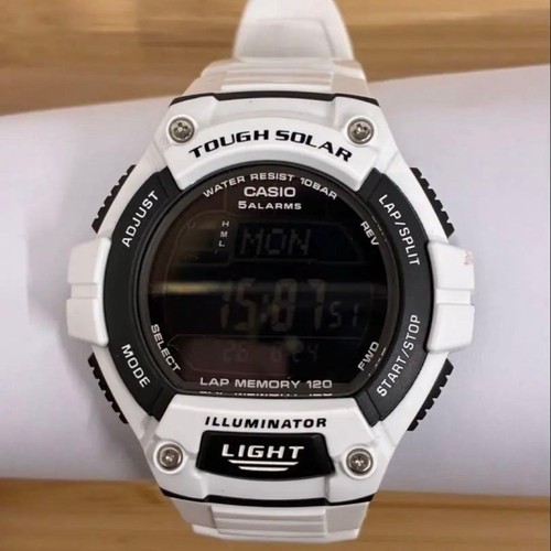 Casio tough solar watch - tough, white